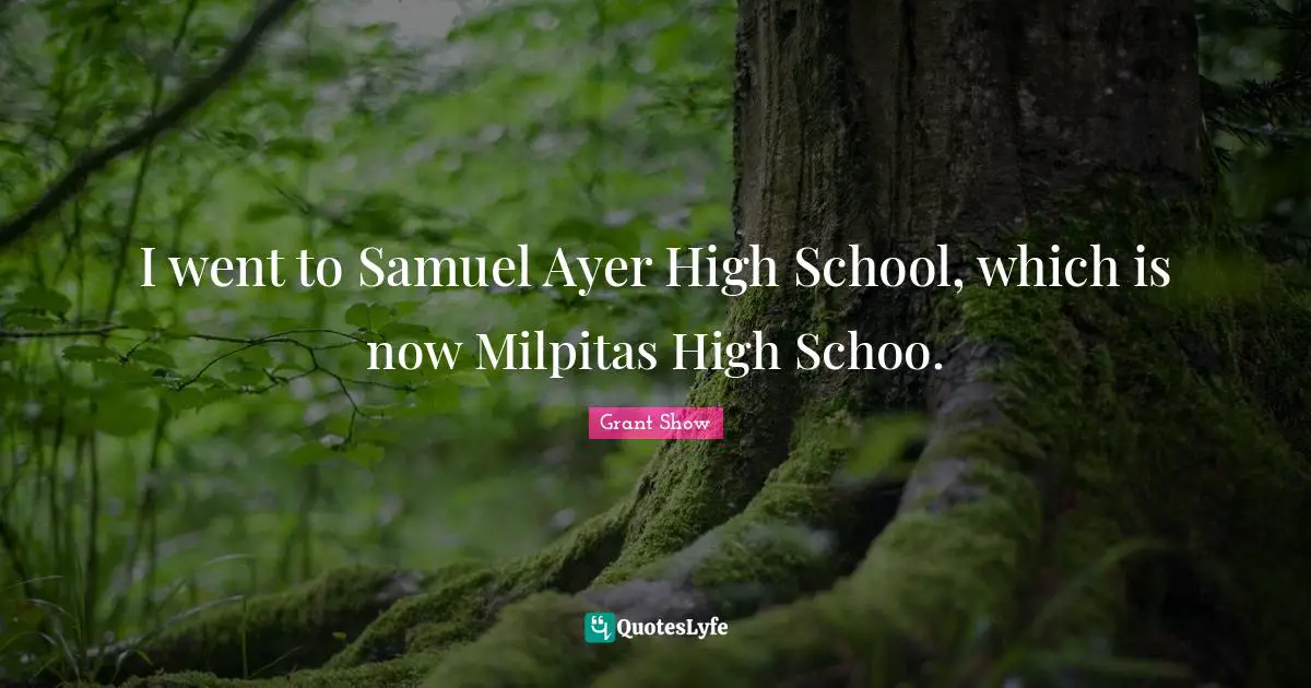 I went to Samuel Ayer High School, which is now Milpitas High Schoo.