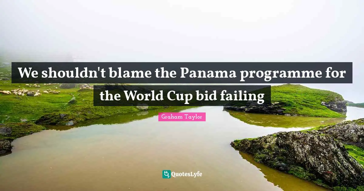 We shouldn't blame the Panama programme for the World Cup bid failing