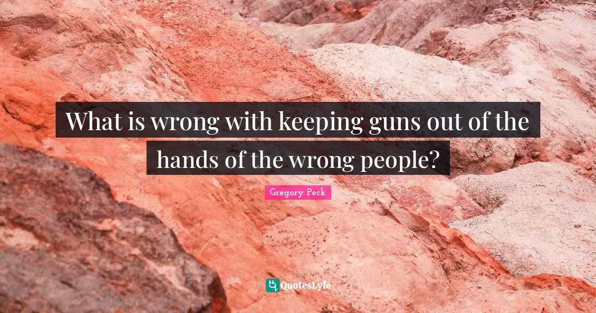 What is wrong with keeping guns out of the hands of the wrong people?