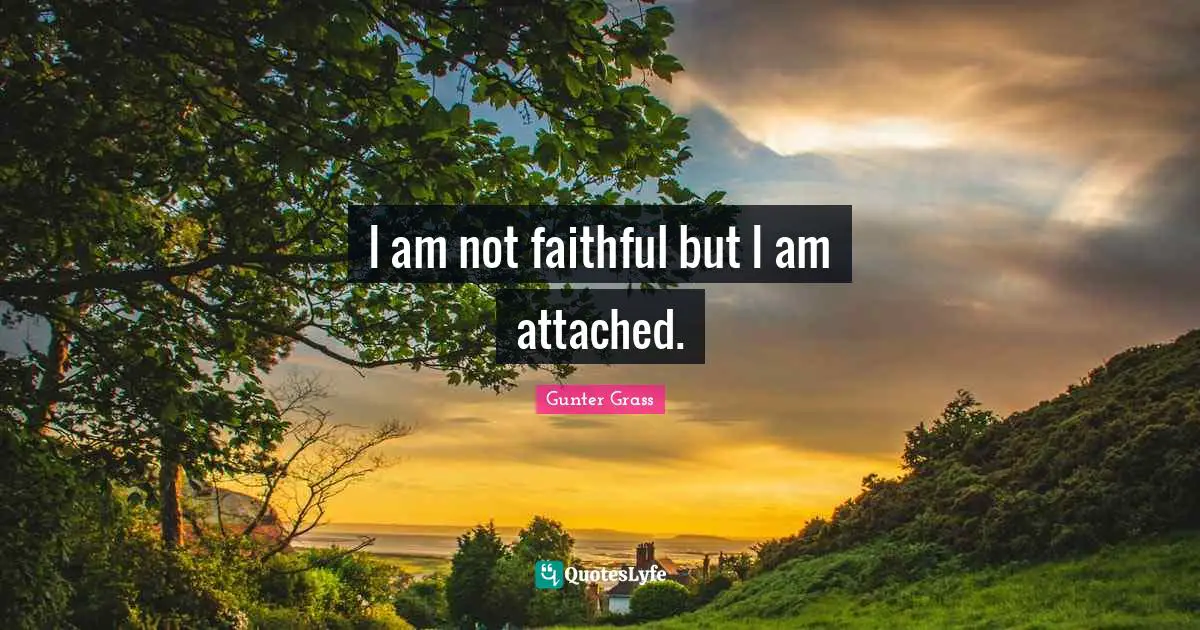 Gunter Grass Quotes: "I am not faithful but I am attached."