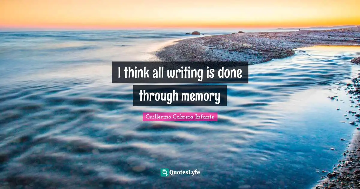 I think all writing is done through memory