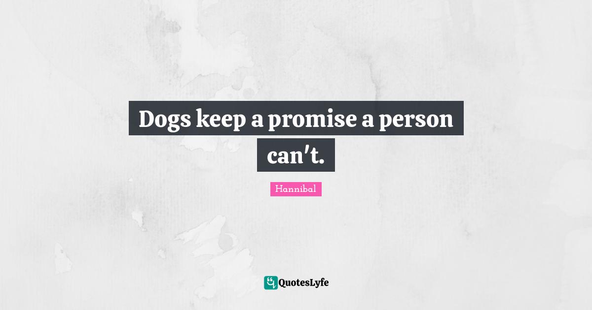 Dogs keep a promise a person can't.