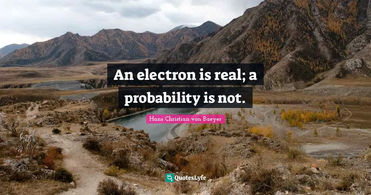 An electron is real; a probability is not.