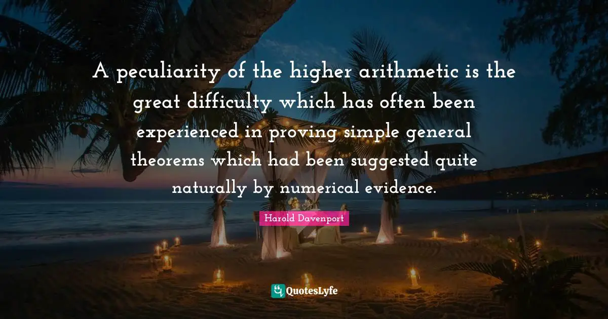 A peculiarity of the higher arithmetic is the great difficulty which has often been experienced in proving simple general theorems which had been suggested quite naturally by numerical evidence.