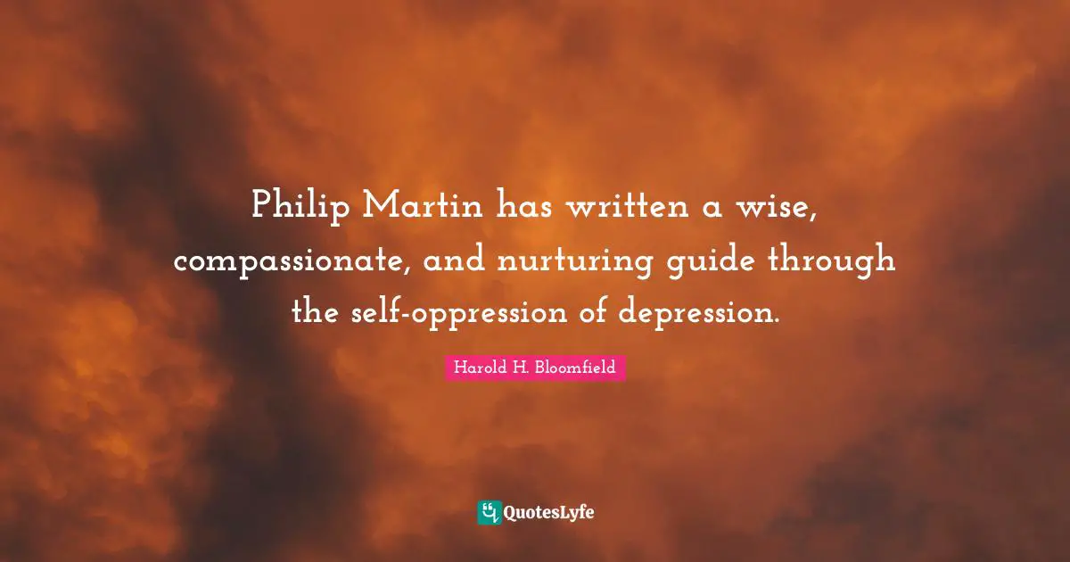 Philip Martin has written a wise, compassionate, and nurturing guide through the self-oppression of depression.
