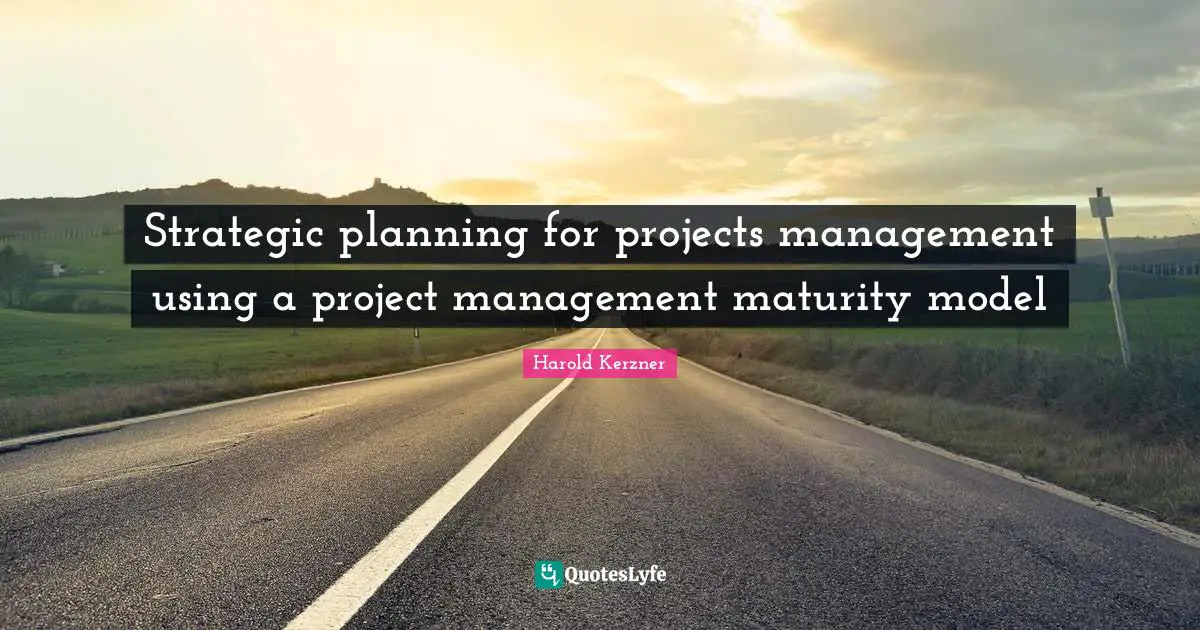 Strategic planning for projects management using a project management maturity model