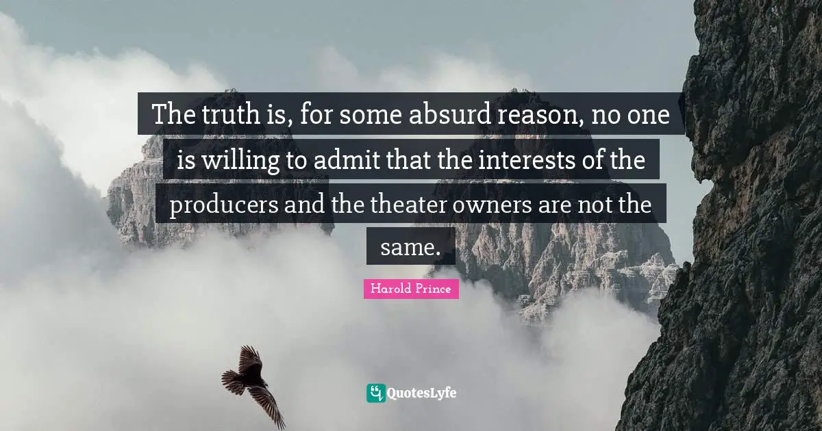 The truth is, for some absurd reason, no one is willing to admit that the interests of the producers and the theater owners are not the same.