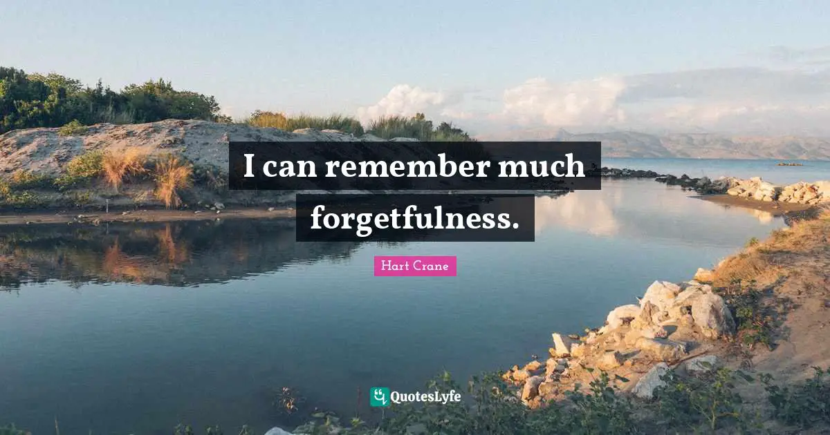 Forgetfulness Quotes: "I can remember much forgetfulness."