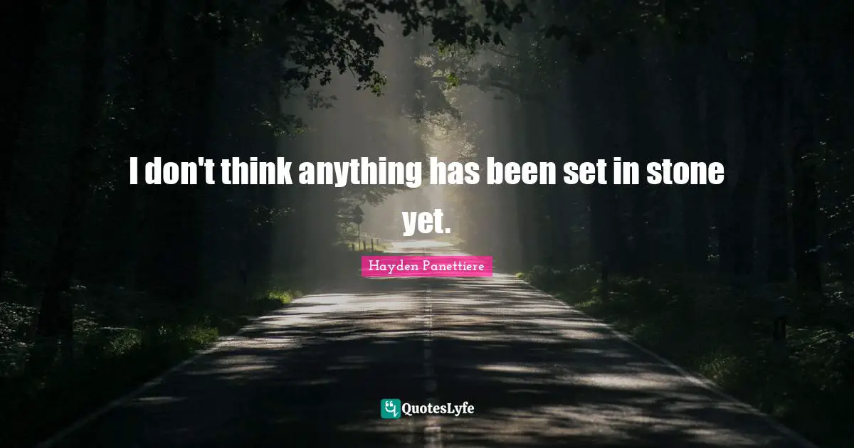 I don't think anything has been set in stone yet.