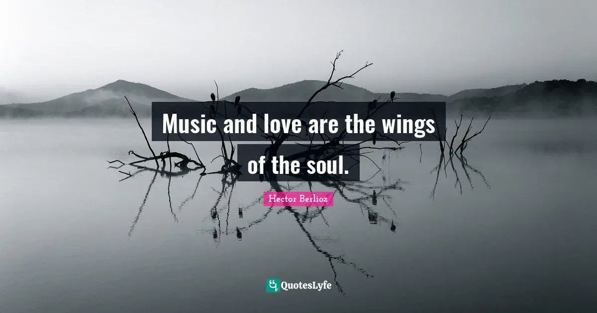 Music and love are the wings of the soul.