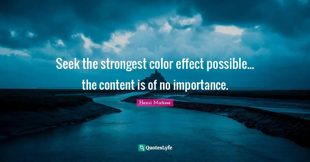 Seek the strongest color effect possible... the content is of no importance.