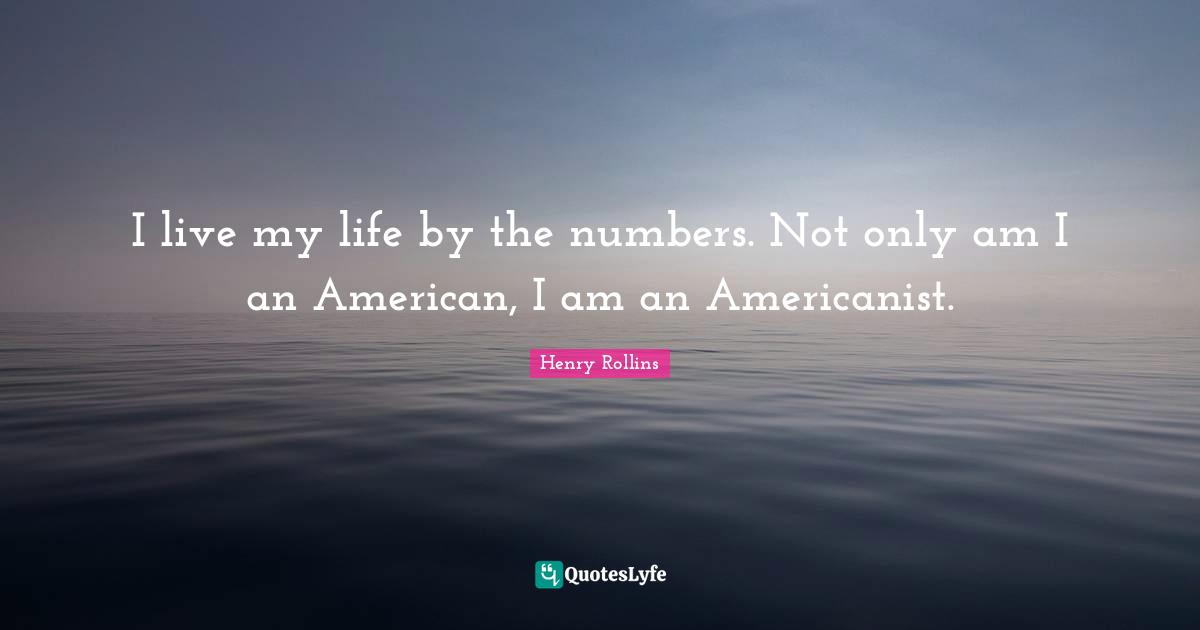 I live my life by the numbers. Not only am I an American, I am an Americanist.