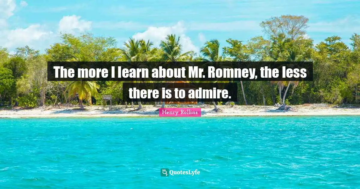 The more I learn about Mr. Romney, the less there is to admire.