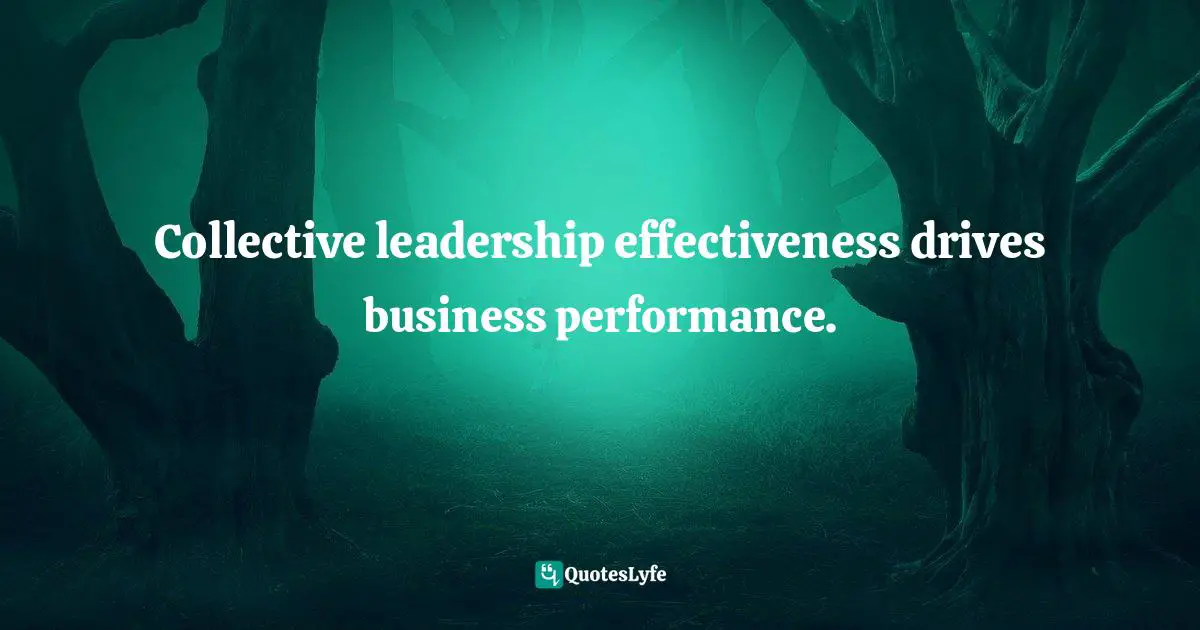 Collective leadership effectiveness drives business performance.