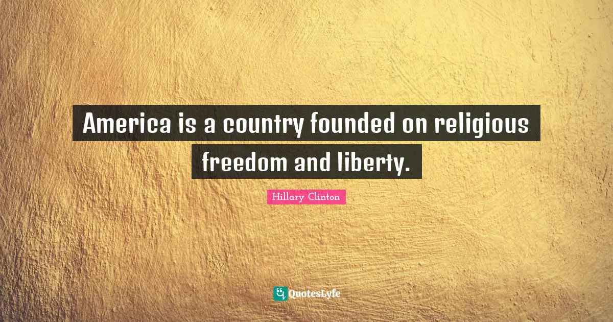 America is a country founded on religious freedom and liberty.