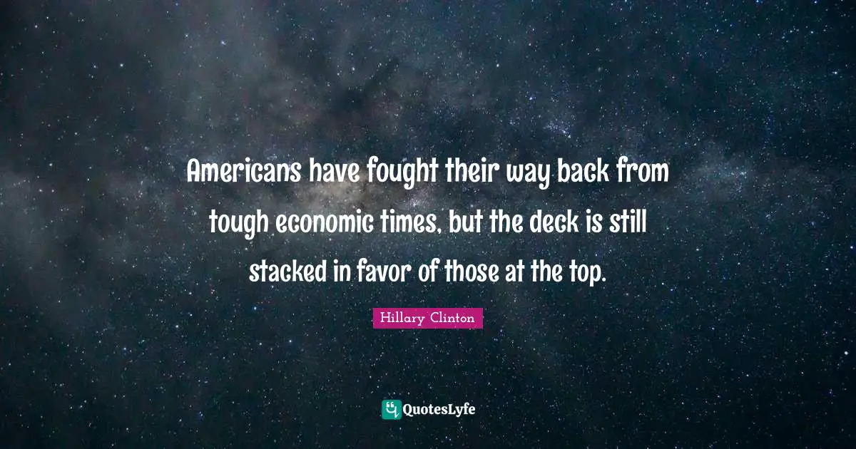 Americans have fought their way back from tough economic times, but the deck is still stacked in favor of those at the top.