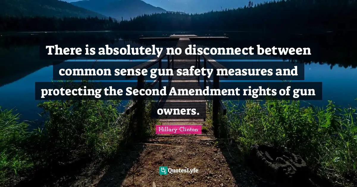 There is absolutely no disconnect between common sense gun safety measures and protecting the Second Amendment rights of gun owners.