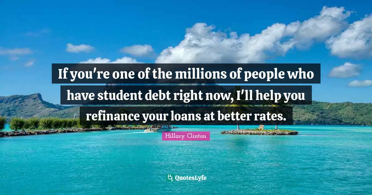 If you're one of the millions of people who have student debt right now, I'll help you refinance your loans at better rates.