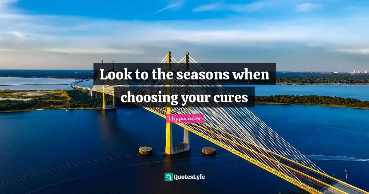 Look to the seasons when choosing your cures