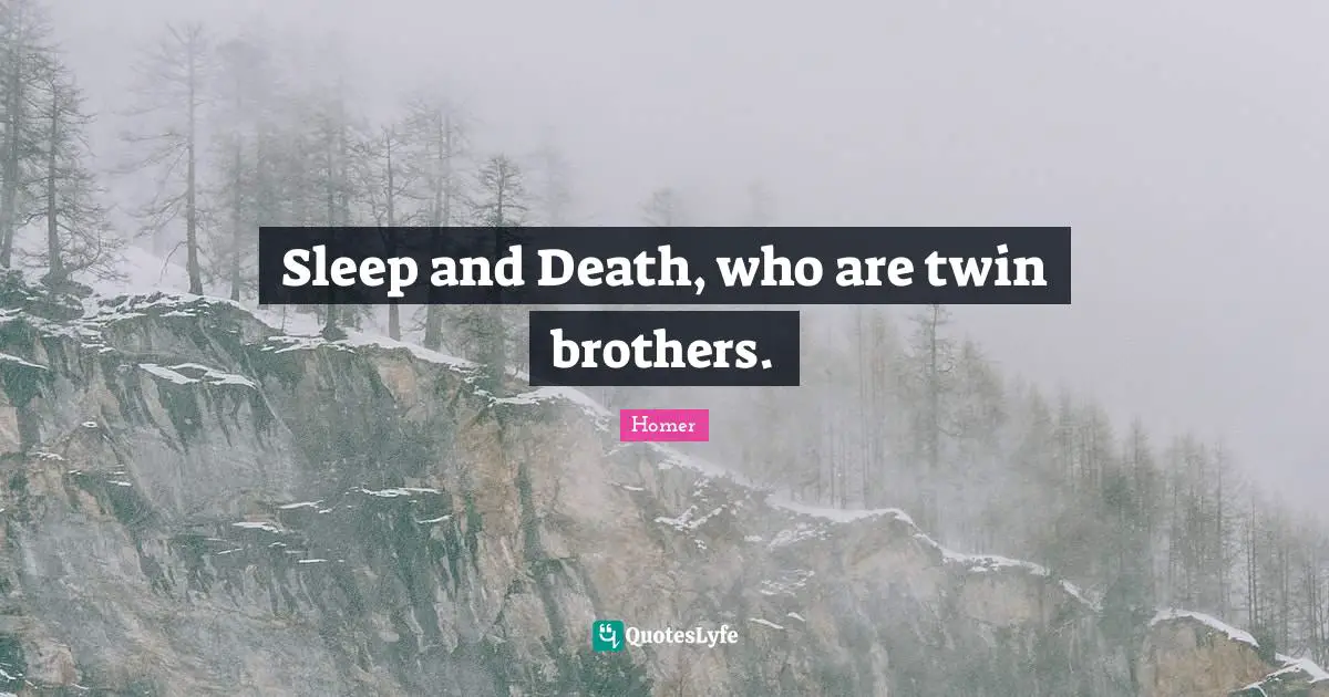 Sleep and Death, who are twin brothers.