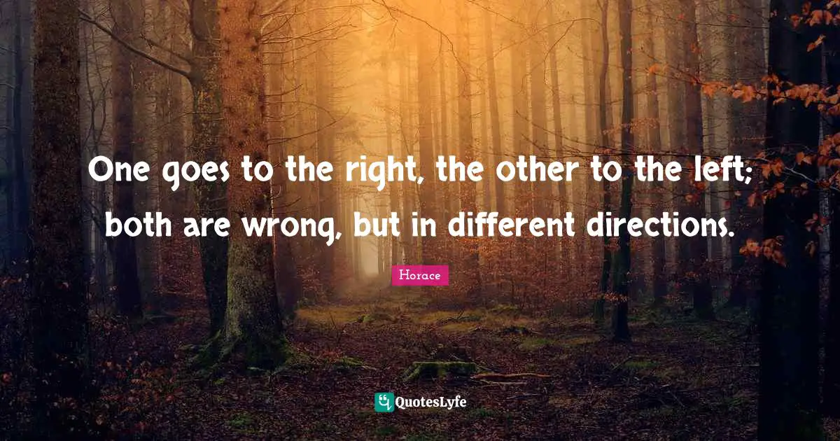 One goes to the right, the other to the left; both are wrong, but in different directions.
