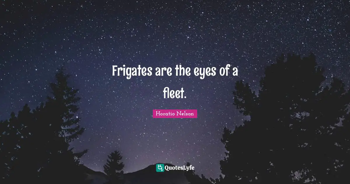 Frigates are the eyes of a fleet.