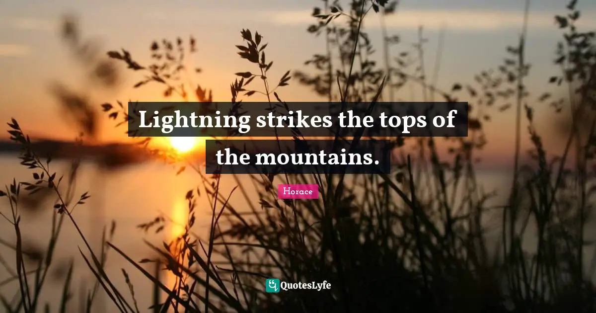 Lightning strikes the tops of the mountains.