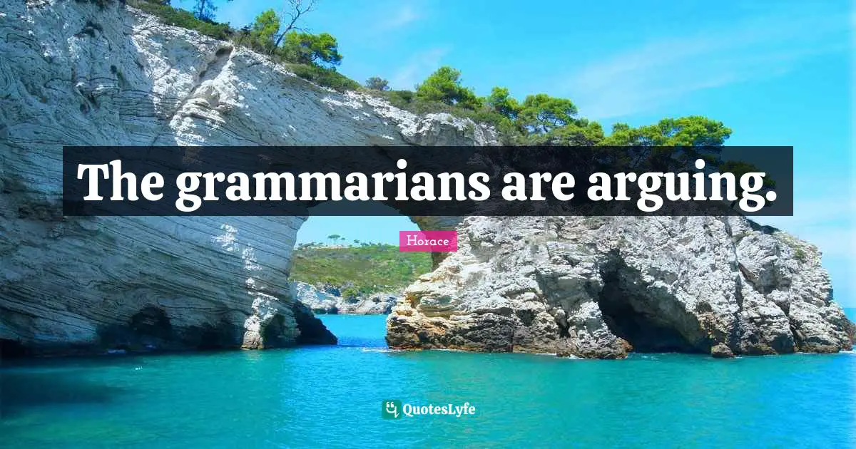 The grammarians are arguing.