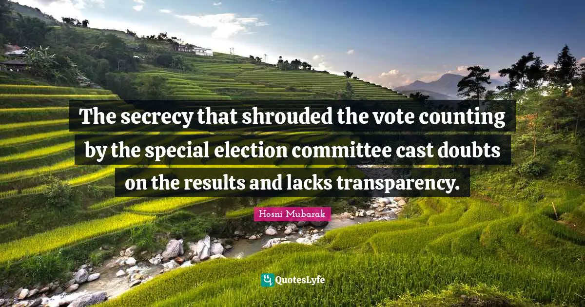 The secrecy that shrouded the vote counting by the special election committee cast doubts on the results and lacks transparency.