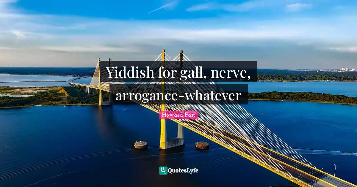 Yiddish for gall, nerve, arrogance-whatever