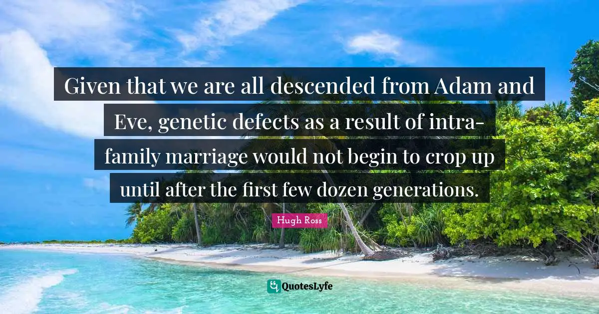 Given that we are all descended from Adam and Eve, genetic defects as a result of intra-family marriage would not begin to crop up until after the first few dozen generations.