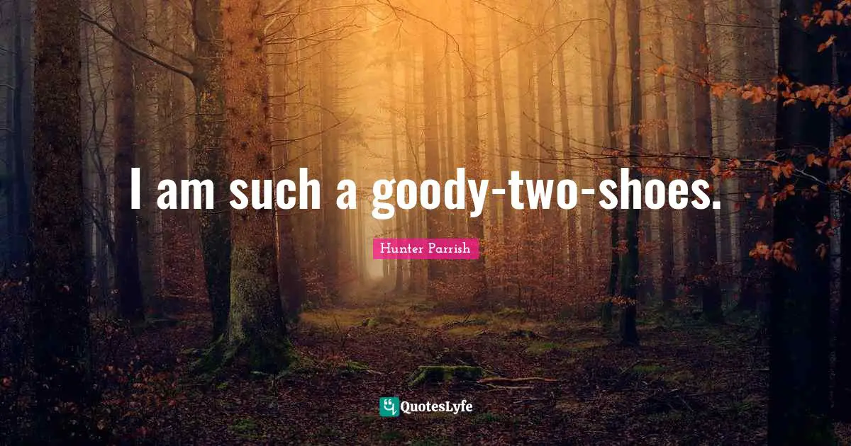 I am such a goody-two-shoes.