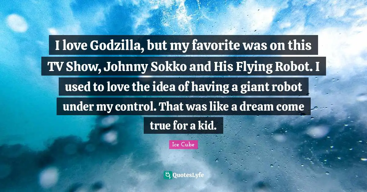 I love Godzilla, but my favorite was on this TV Show, Johnny Sokko and His Flying Robot. I used to love the idea of having a giant robot under my control. That was like a dream come true for a kid.