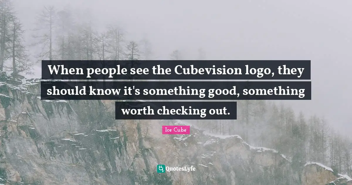 When people see the Cubevision logo, they should know it's something good, something worth checking out.