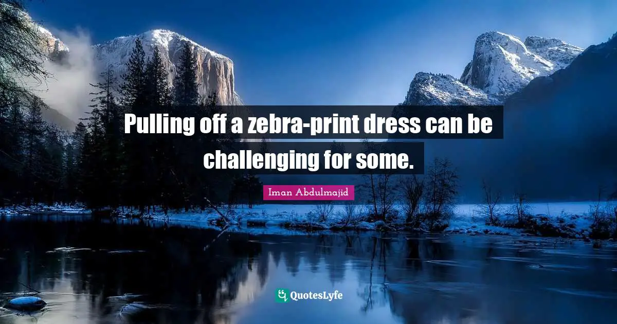 Pulling off a zebra-print dress can be challenging for some.