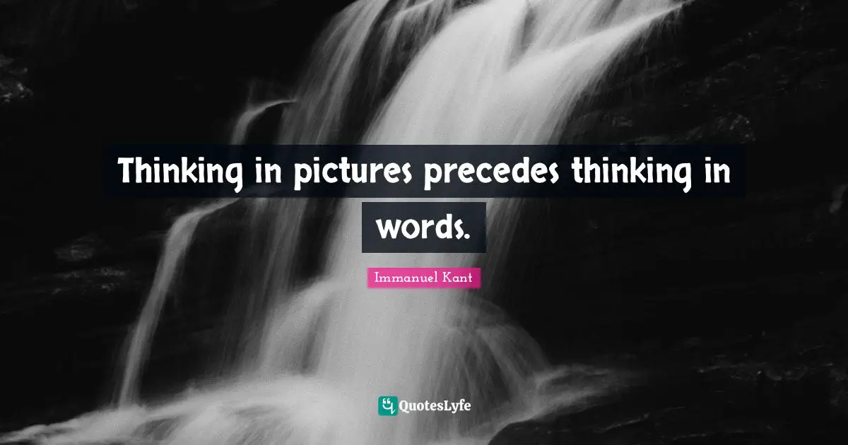 Thinking in pictures precedes thinking in words.
