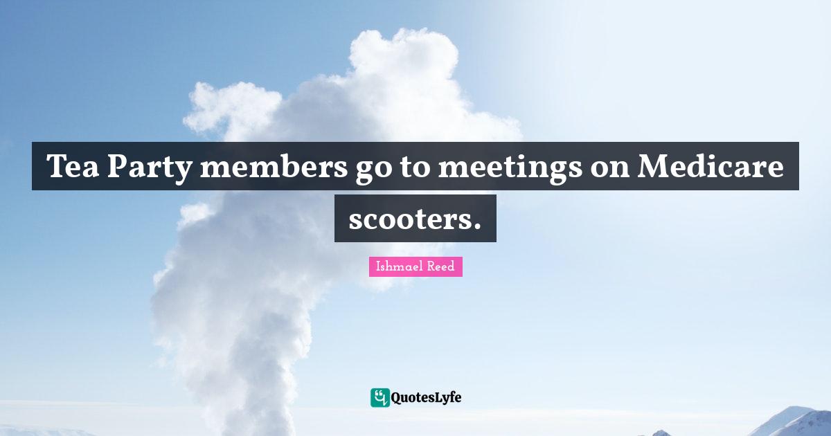 Tea Party members go to meetings on Medicare scooters.