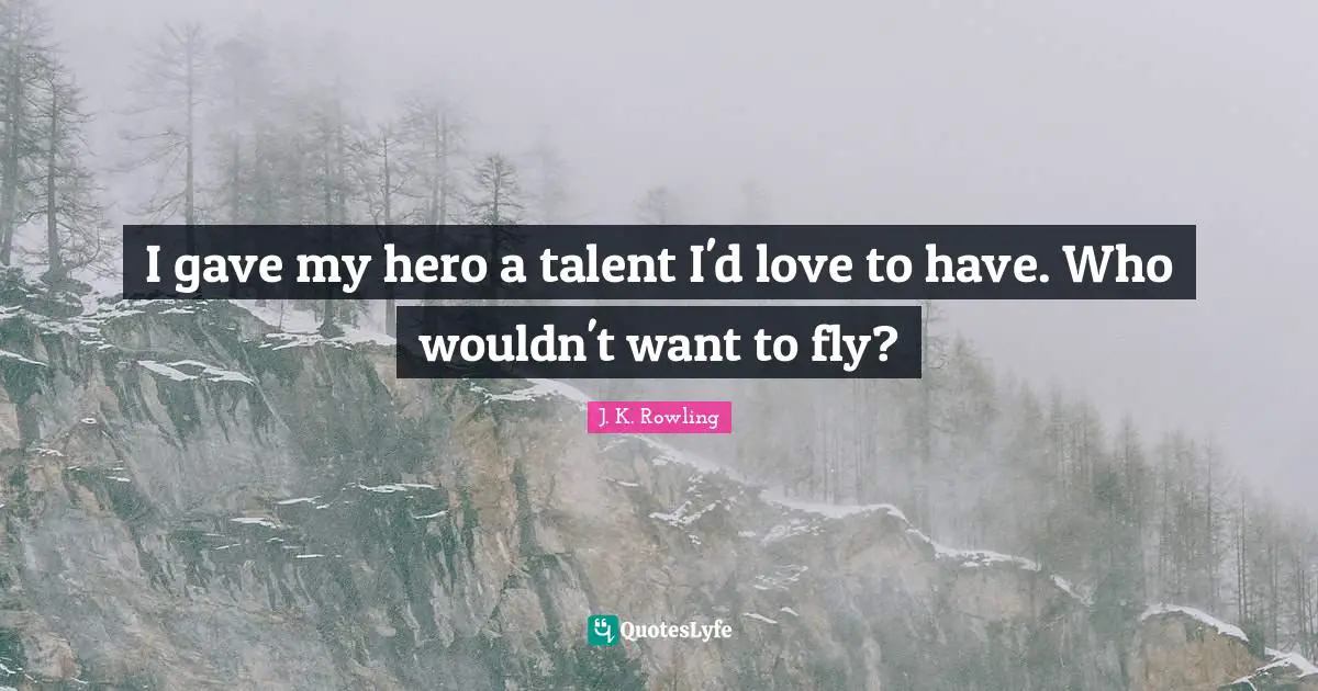 I gave my hero a talent I'd love to have. Who wouldn't want to fly?