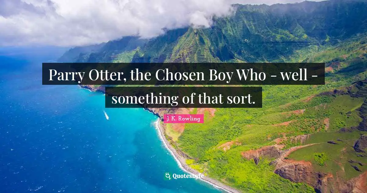 Parry Otter, the Chosen Boy Who - well - something of that sort.