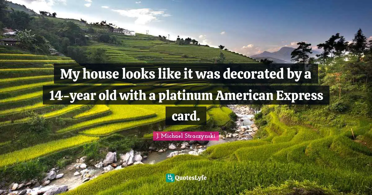 My house looks like it was decorated by a 14-year old with a platinum American Express card.