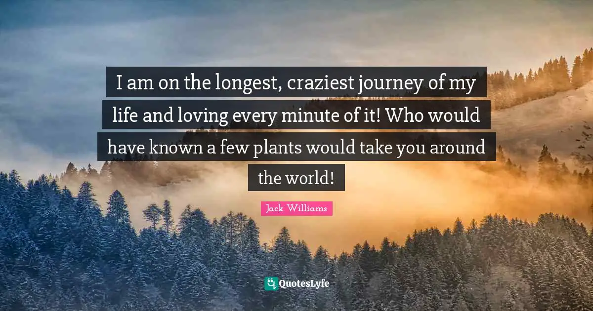I am on the longest, craziest journey of my life and loving every minute of it! Who would have known a few plants would take you around the world!
