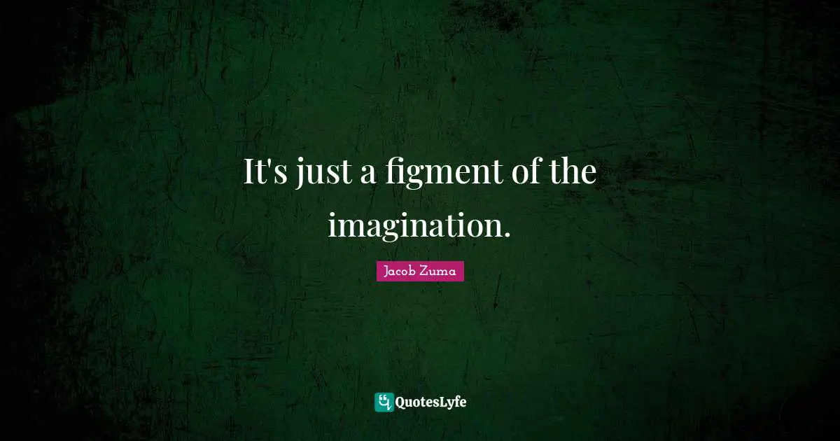 Jacob Zuma Quotes: It's just a figment of the imagination.