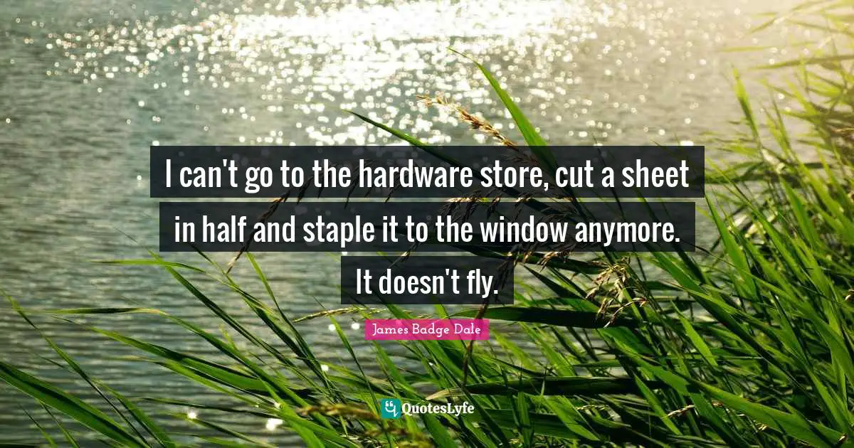 I can't go to the hardware store, cut a sheet in half and staple it to the window anymore. It doesn't fly.