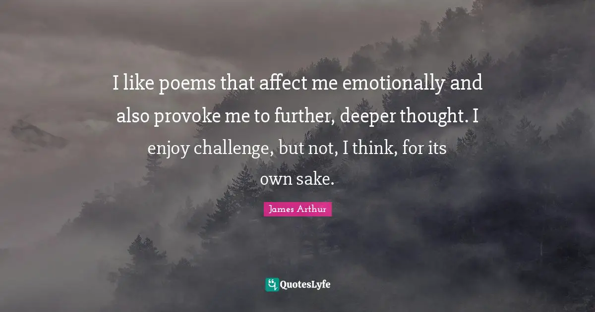 I like poems that affect me emotionally and also provoke me to further, deeper thought. I enjoy challenge, but not, I think, for its own sake.