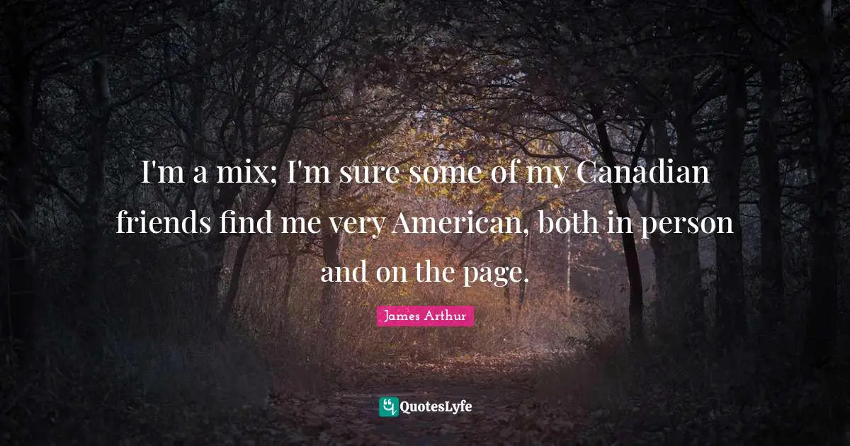 I'm a mix; I'm sure some of my Canadian friends find me very American, both in person and on the page.