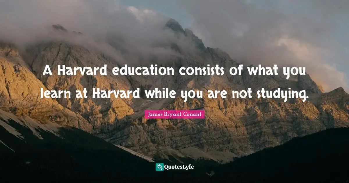 A Harvard education consists of what you learn at Harvard while you are not studying.