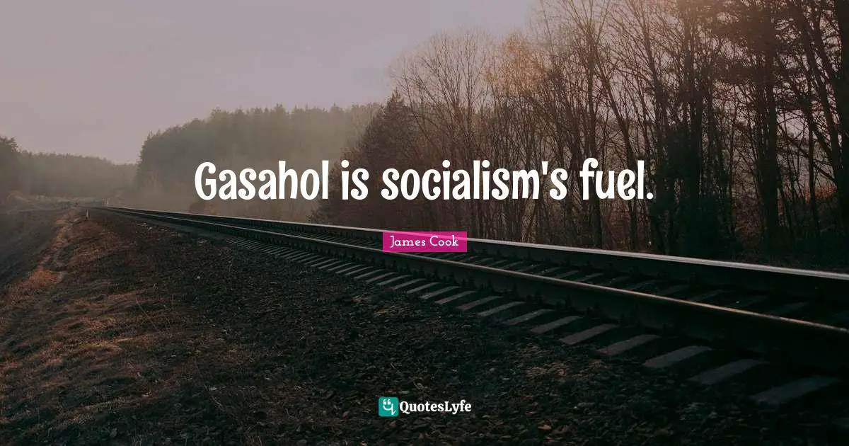 Gasahol is socialism's fuel.