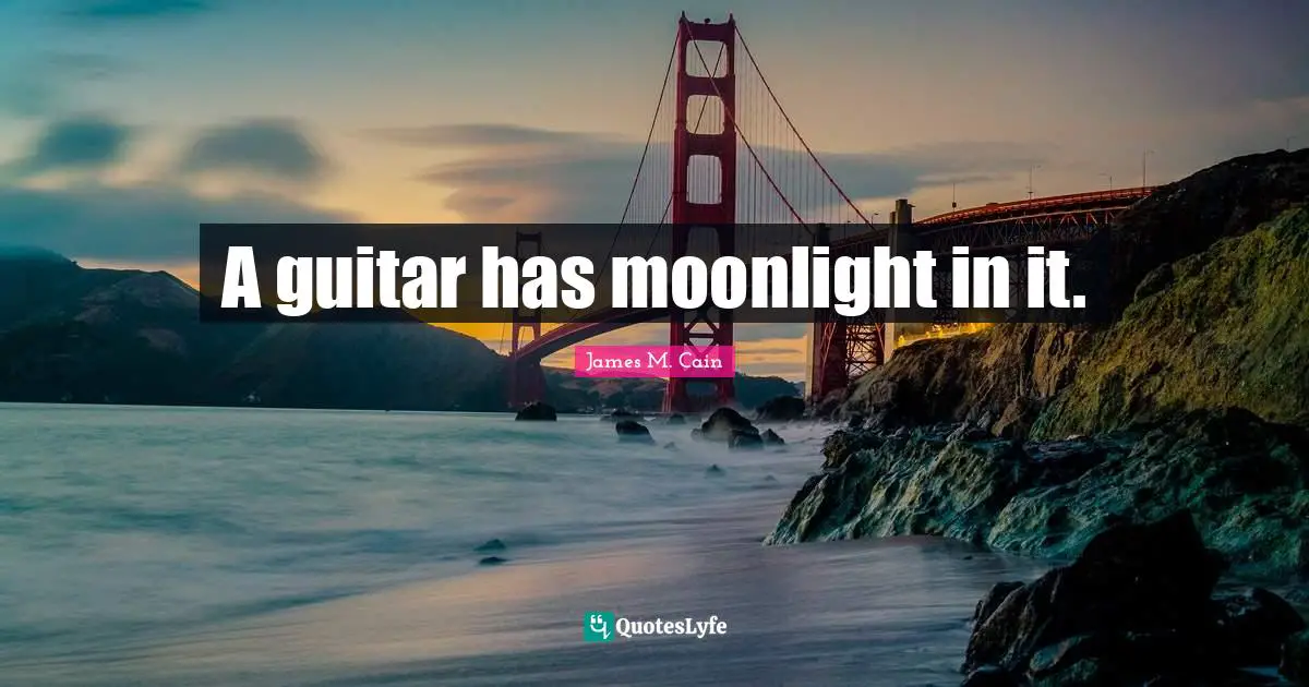 A guitar has moonlight in it.