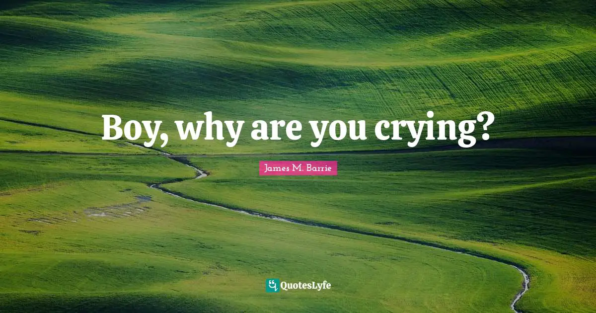 Boy, why are you crying?