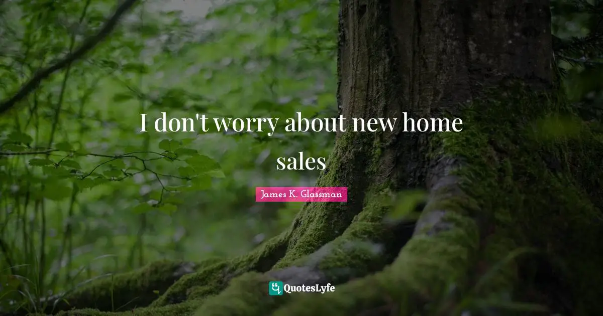 I don't worry about new home sales
